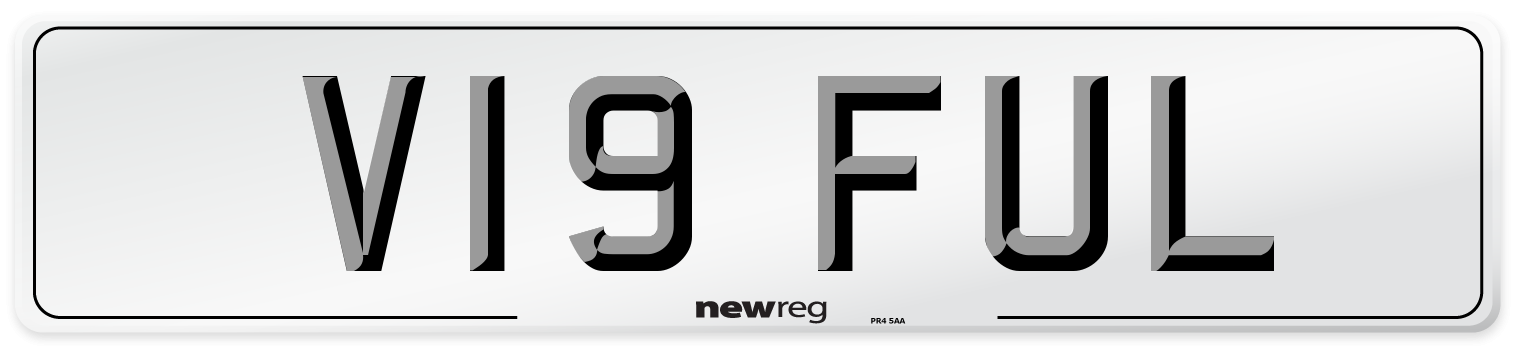 V19 FUL Number Plate from New Reg